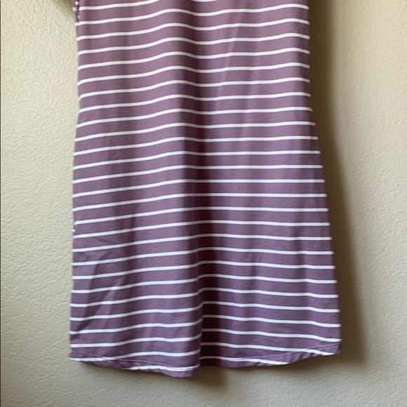 32 Degrees Tee Shirt Dress Striped Purple and White size Medium - Picture 8 of 9